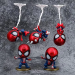 Set 5 Figuras Spider-Man Marvel Chibi con Ventosa 18cm Aprox