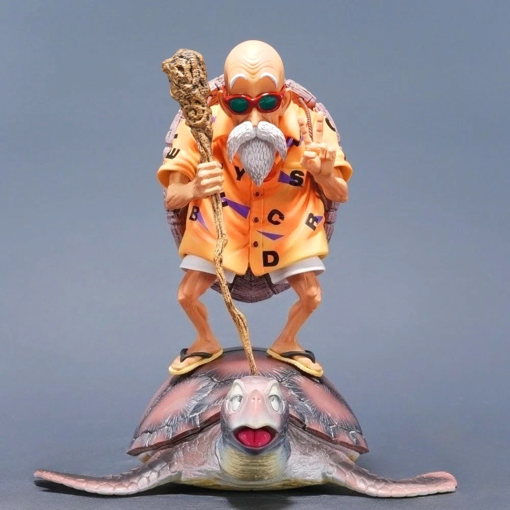 Figura Maestro Roshi con Tortuga Dragon Ball 30cm Aprox