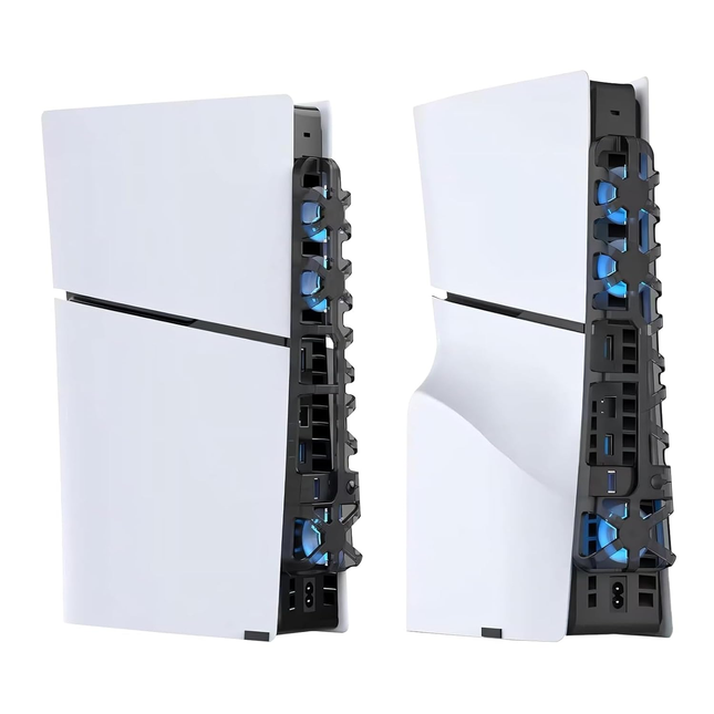 Ventilador 5 Turbinas LED Azul con Puerto USB 3.0 para PS5 Slim 29cm Aprox