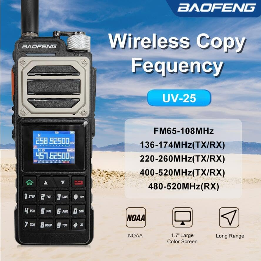 Radio Baofeng UV-25 GPS Pantalla Color 1.7" Largo Alcance
