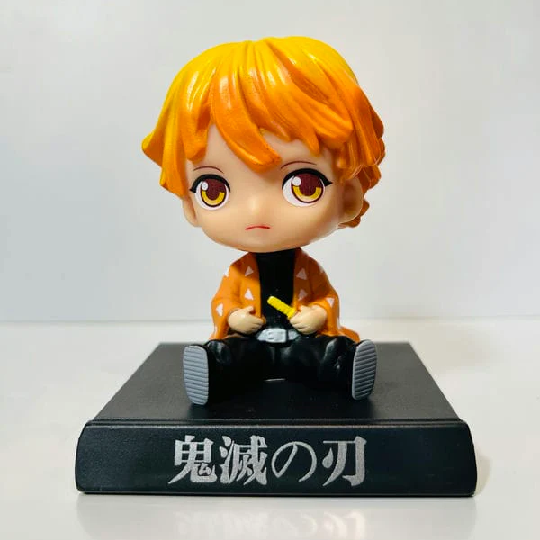 Bobblehead Zenitsu Agatsuma con Soporte para Celular de Auto - Demon Slayer