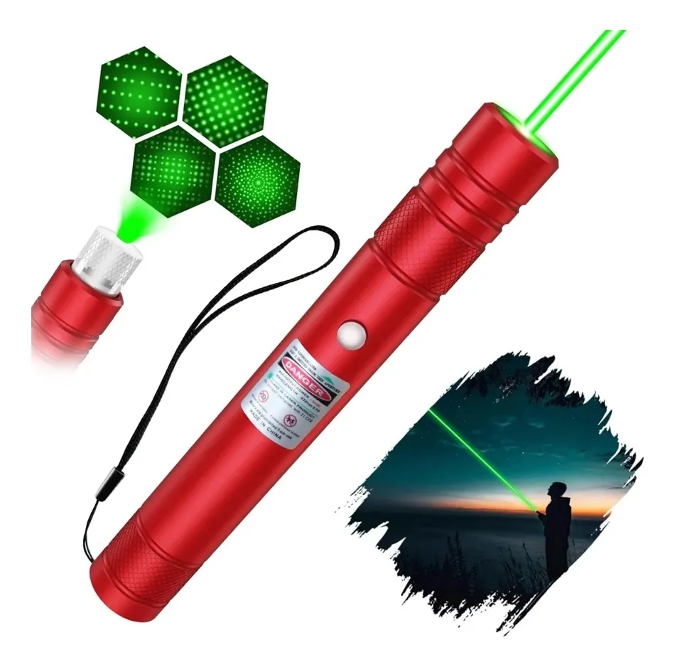 Puntero Láser Verde Recargable USB con Efecto Cielo Estrellado