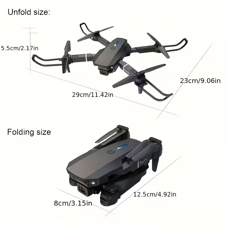 Drone E88Pro con 2 Cámaras Negro