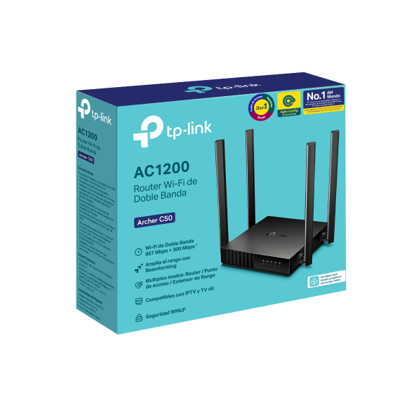 Router TP-Link AC1200 Archer C50 Wi-Fi Doble Banda