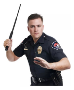 Bastón Extensible Telescópico Police 50cm Aprox con Funda