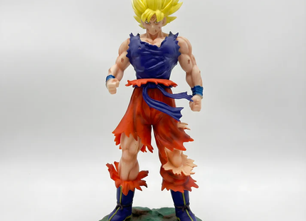 Figura Goku Super Saiyan 23cm Aprox | Gi Azul Batalla con Base