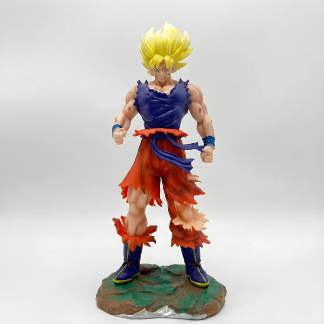 Figura Goku Super Saiyan 23cm Aprox | Gi Azul Batalla con Base