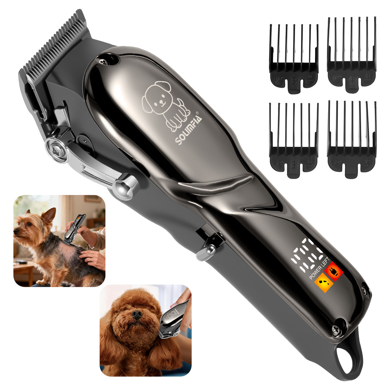 Kit Cortadora de Mascotas Soumfia 6500RPM Recargable