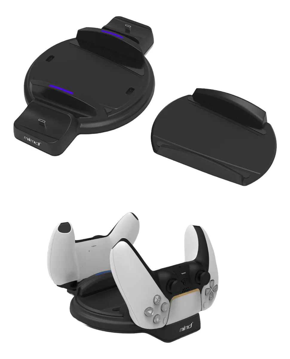 Dock Cargador Dual y Stand para Consola PS5 MIMD 15cm Aprox