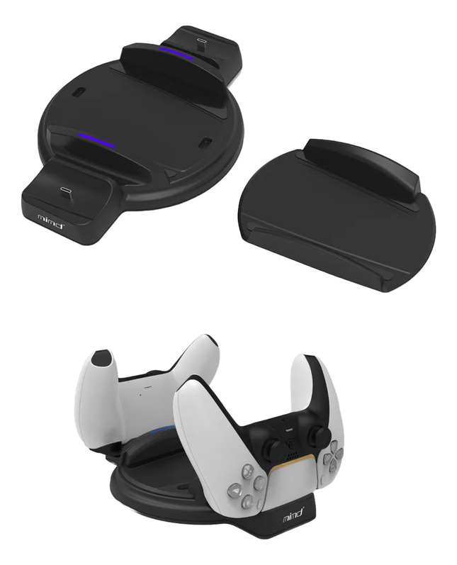 Dock Cargador Dual y Stand para Consola PS5 MIMD 15cm Aprox
