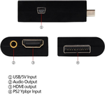 Adaptador PS2 to HDMI con Salida de Audio 3.5mm 6cm Aprox