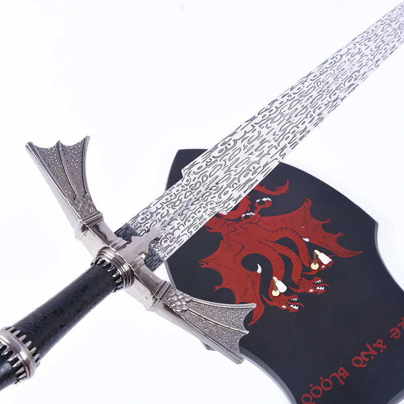 Espada Hermana Oscura de Acero + Soporte 100cm Aprox