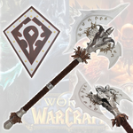 Hacha de Batalla Horda de Acero + Escudo 108cm Aprox