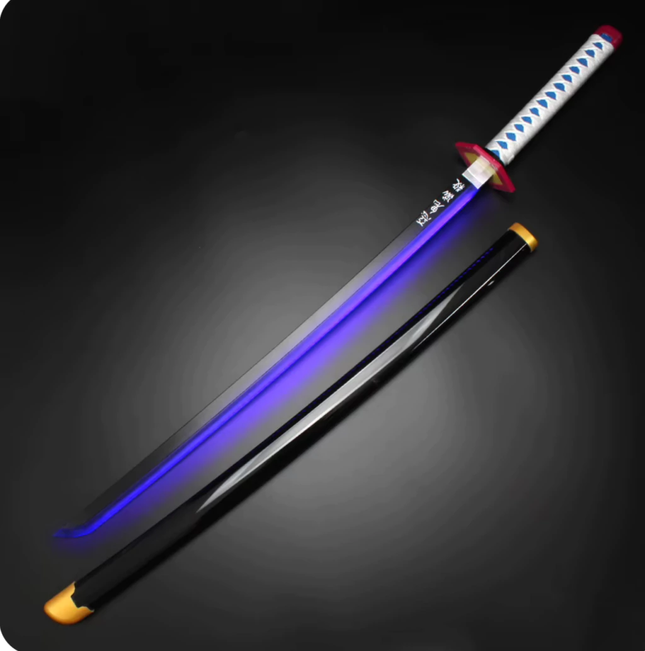 Katana Inosuke Hashibira Demon Slayer 100cm Aprox con Luz LED Recargable
