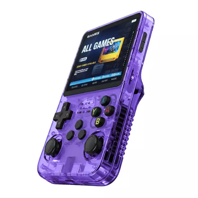 Consola de Juegos Portátil R36S Quad-Core 1.5 GHz Lila