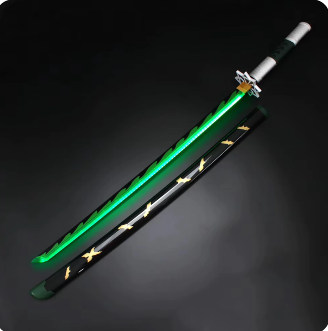 Katana Sanemi Shinazugawa Demon Slayer 100cm Aprox con Luz LED Recargable