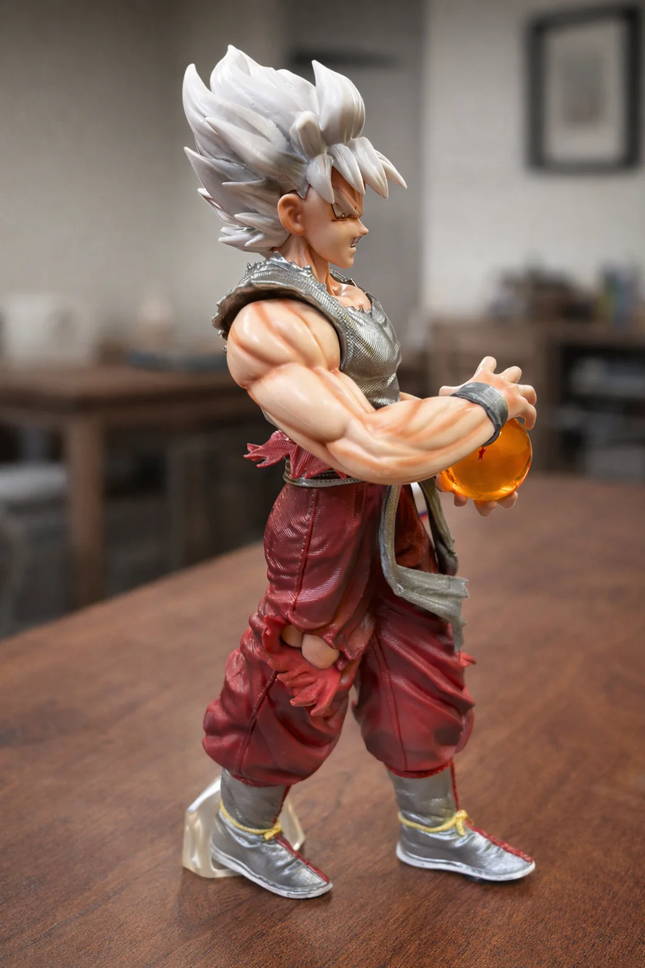 Figura Goku Ultra Instinto 28cm Aprox | Con Esfera del Dragón