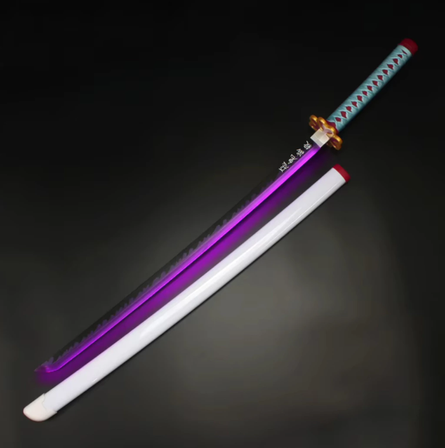Katana Mitsuri Kanroji Demon Slayer 100cm Aprox con Luz LED Recargable