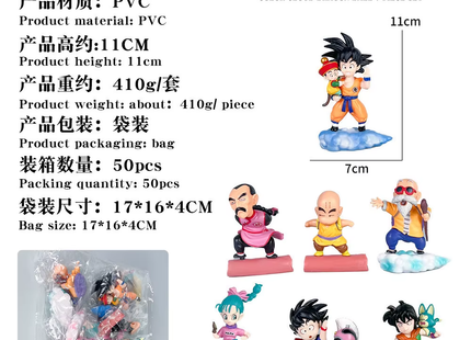 Set 7 Figuras Dragon Ball Nube Colorida 11cm