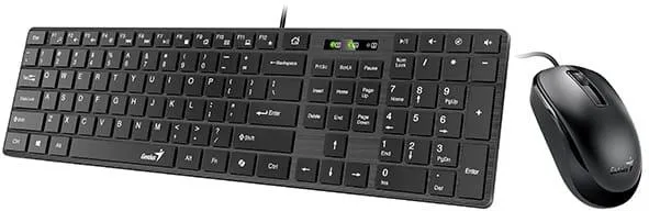 Combo Teclado y Mouse Con Cable Genius SlimStar C126 AI Copilot Slim