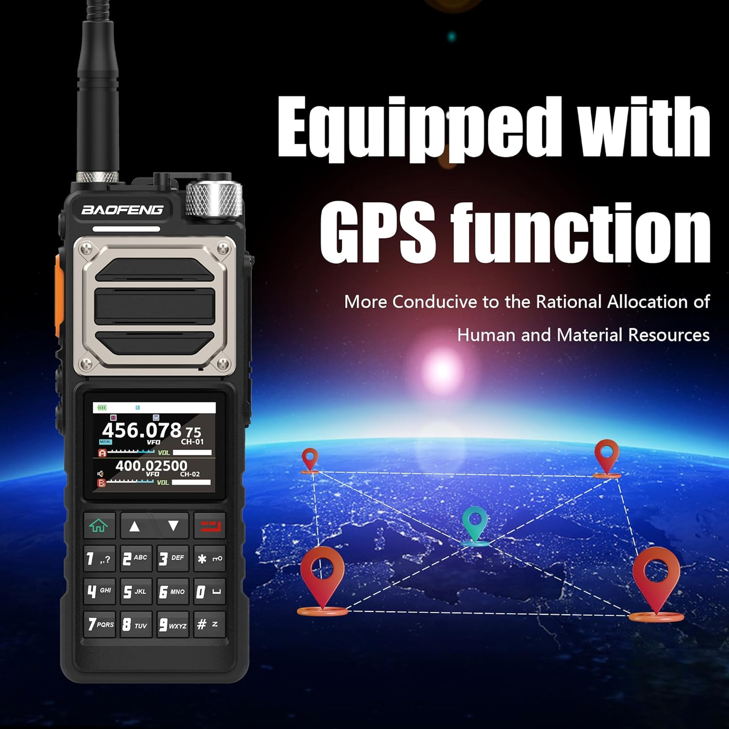 Radio Baofeng UV-25 GPS Pantalla Color 1.7" Largo Alcance