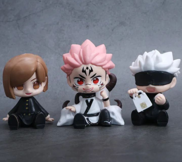 Set 7 Figuras Chibi Jujutsu Kaisen 8cm Aprox