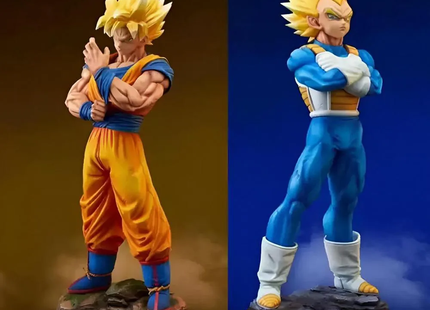 Set Figuras Goku y Vegeta Super Saiyan 29cm Aprox