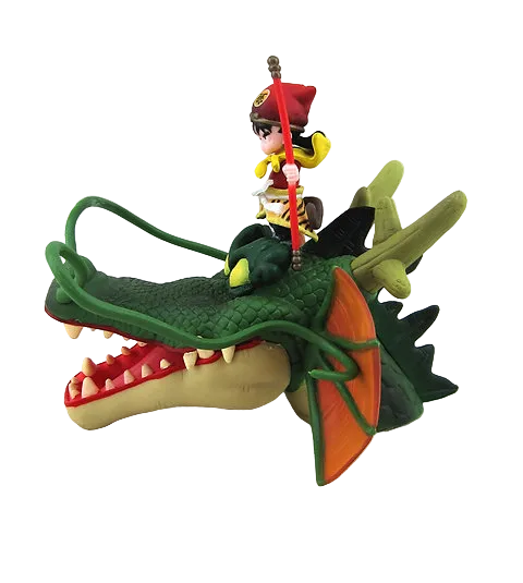 Figura Goku Niño y Shenron 18cm Aprox