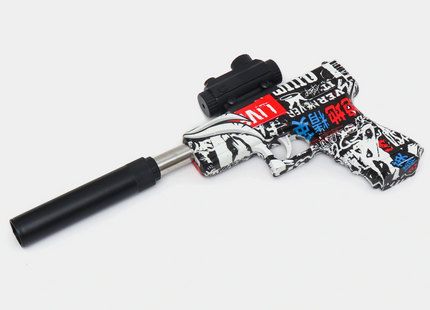 Pistola Airsoft P18C Graffiti con Silenciador Balines 6mm
