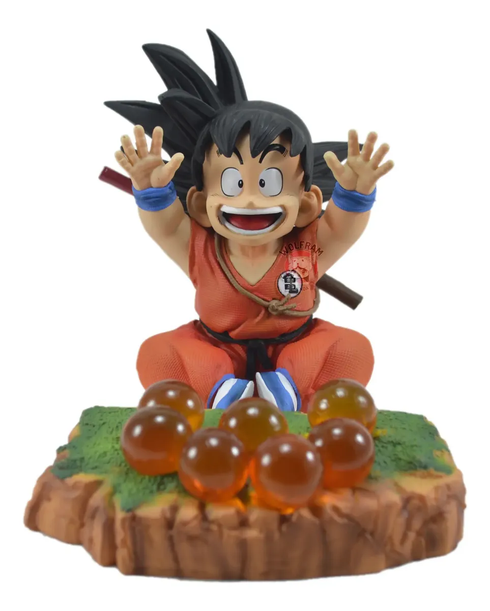 Figura Goku Niño con las 7 Esferas del Dragón Dragon Ball 10cm Aprox