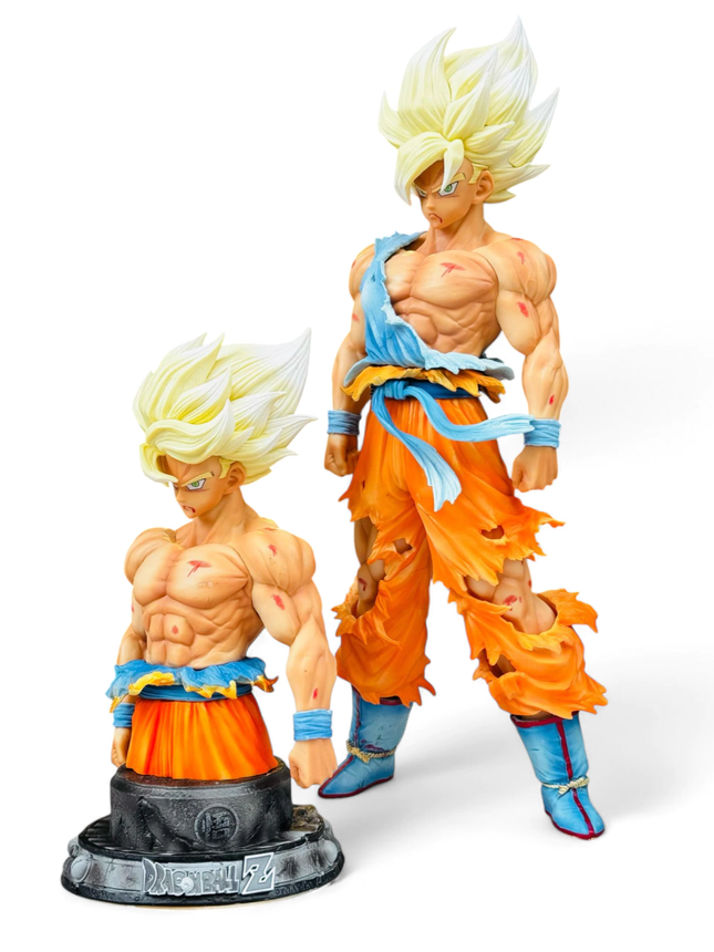 Set Figura Goku Super Saiyan + Busto Dragon Ball Z 42cm Aprox