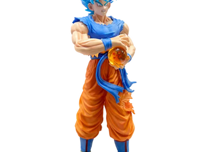 Figura Goku Super Saiyan Azul 28cm Aprox | Con Esfera del Dragón