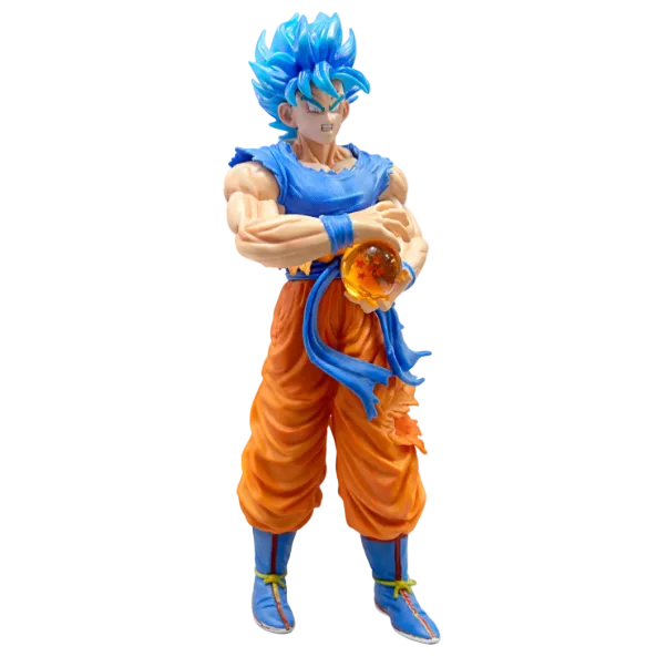 Figura Goku Super Saiyan Azul 28cm Aprox | Con Esfera del Dragón