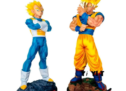 Set Figuras Goku y Vegeta Super Saiyan 29cm Aprox