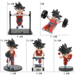 Figura Goku Niño Set x5 Poses Gym Dragon Ball 12.5cm Aprox