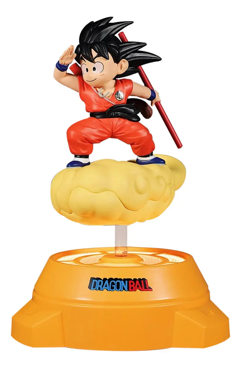 Figura Goku Niño Nube Voladora con Base LED Dragon Ball 17cm Aprox