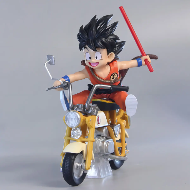 Figura Goku Niño en Moto Dragon Ball 10cm Aprox