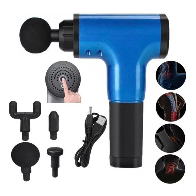 Pistola de Masaje Muscular RH-320 - 6 Velocidades - Azul