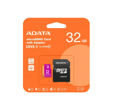 Memoria MicroSDHC ADATA 32GB con Adaptador UHS-I Class 10 - Caja