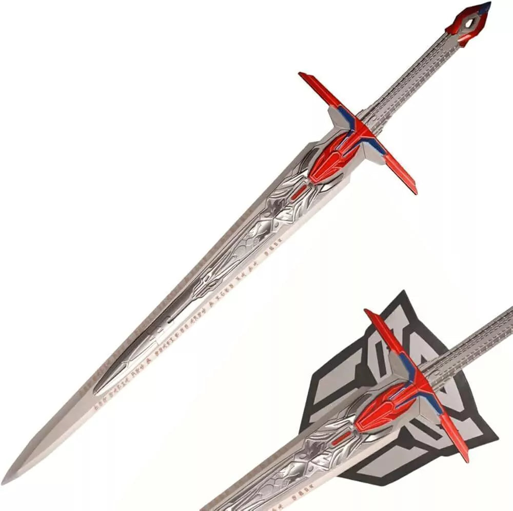 Espada de Optimus Prime Acero + Soporte - Transformers 130cm Decorativa