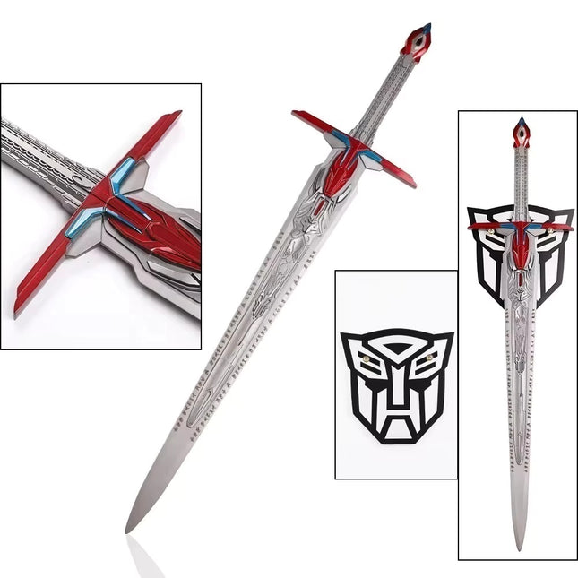 Espada de Optimus Prime Acero + Soporte - Transformers 130cm Decorativa