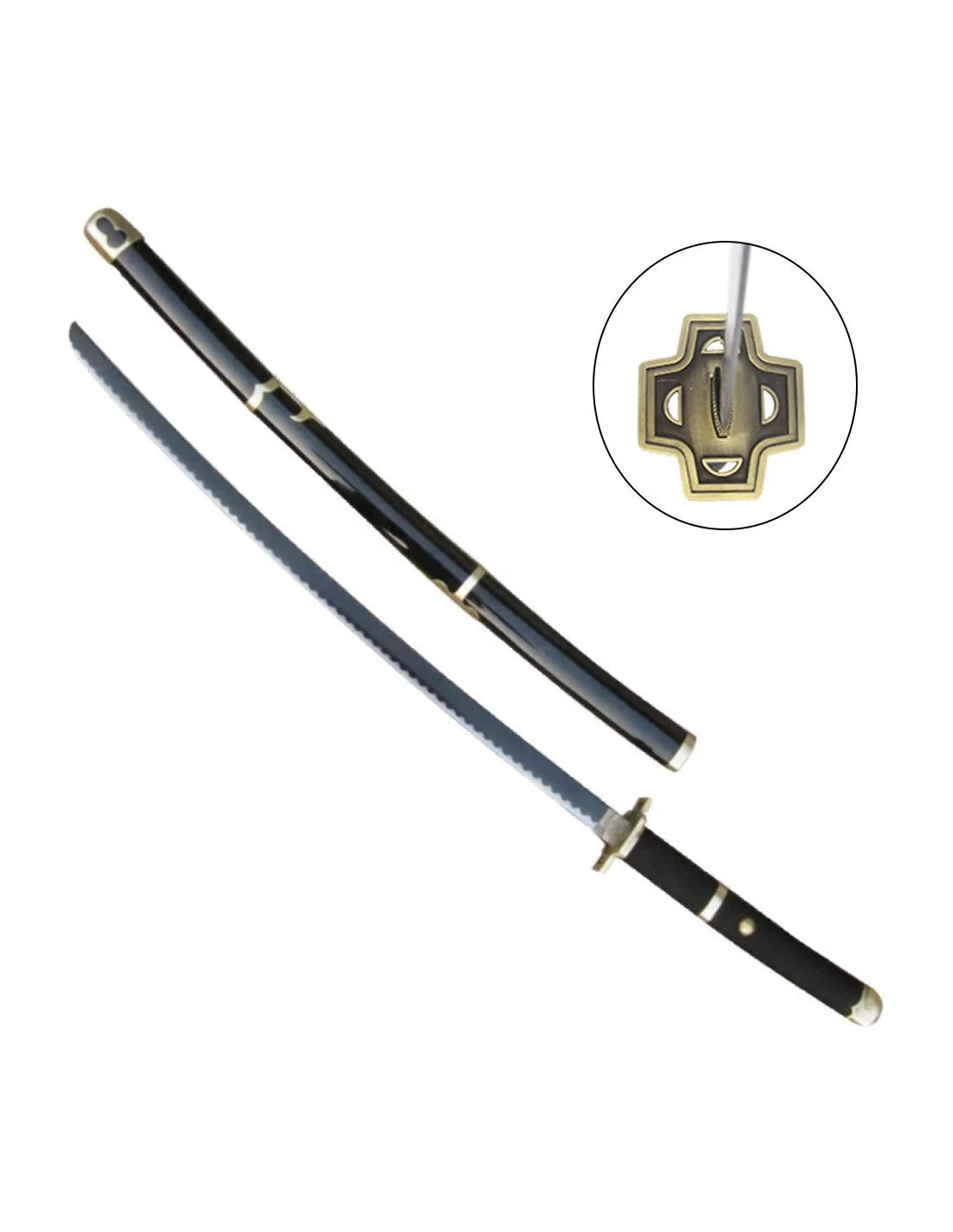 Katana Yubashiri de Zoro Hoja Acero + Vaina - One Piece 103cm