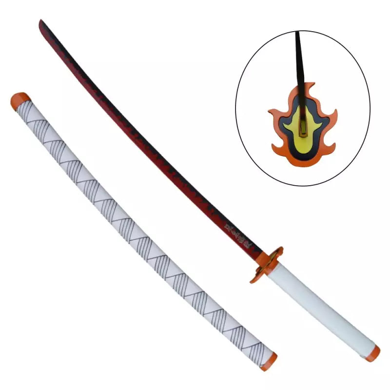 Katana Nichirin de Kyojuro Rengoku Hoja Acero + Vaina - Demon Slayer 103cm