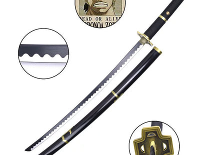 Katana Yubashiri de Zoro Hoja Acero + Vaina - One Piece 103cm