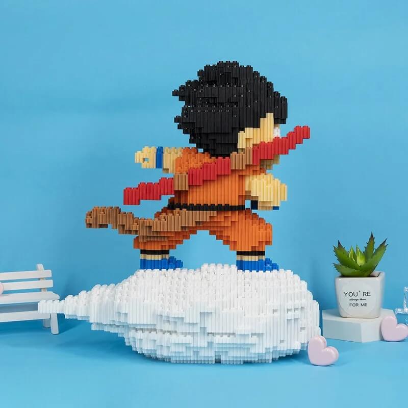 Set Bloques Construcción Goku Nube Kinton 30cm Aprox