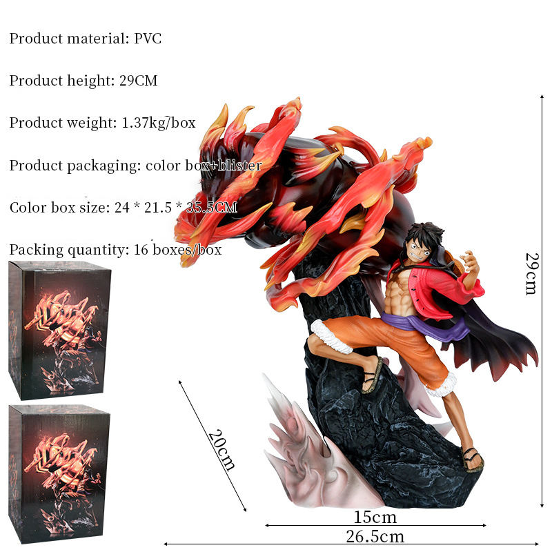Figura Luffy Puño de Fuego 29cm