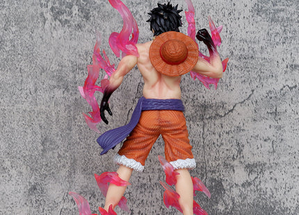Figura Luffy con Llamas Rosas 31cm