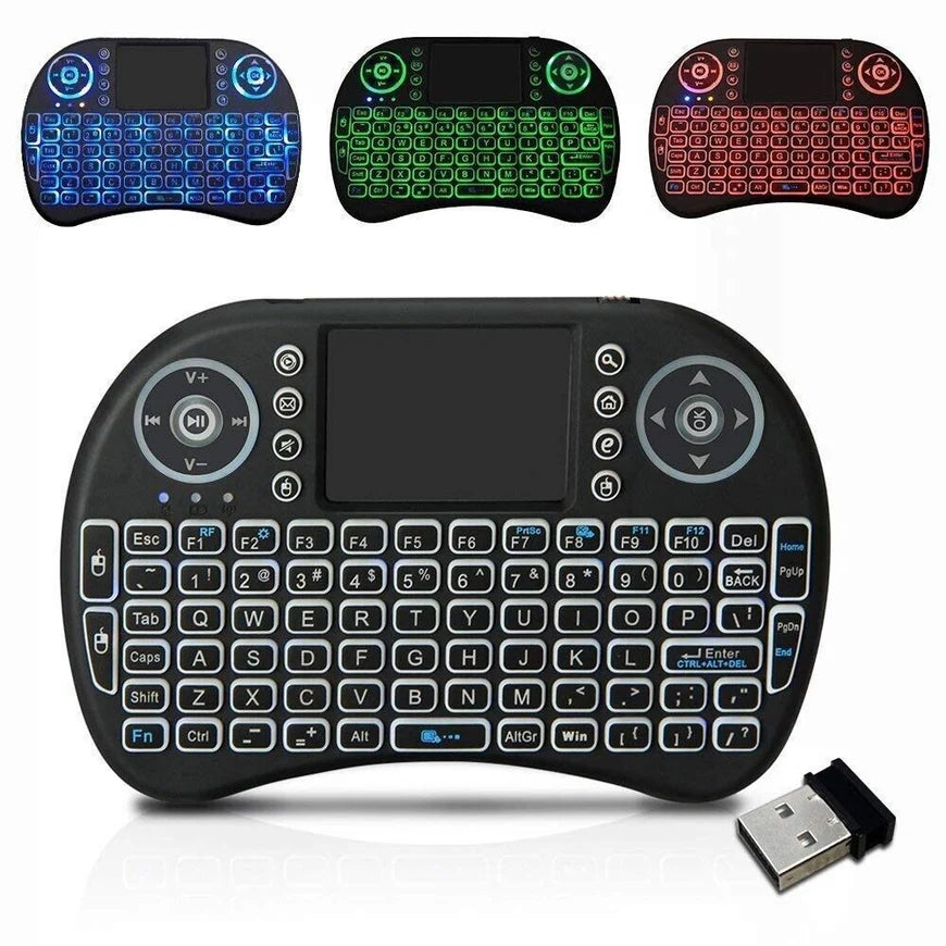 Mini Teclado Inalámbrico RGB con Touchpad - Control Remoto