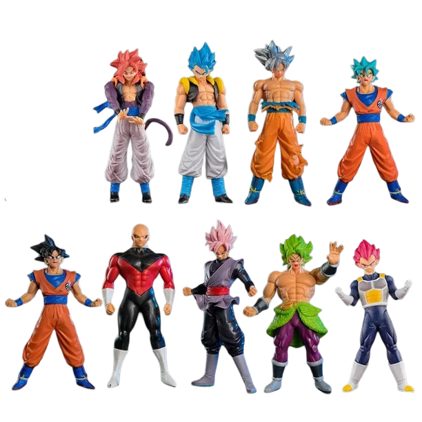 Set 9 Figuras Dragon Ball Super 18cm Aprox