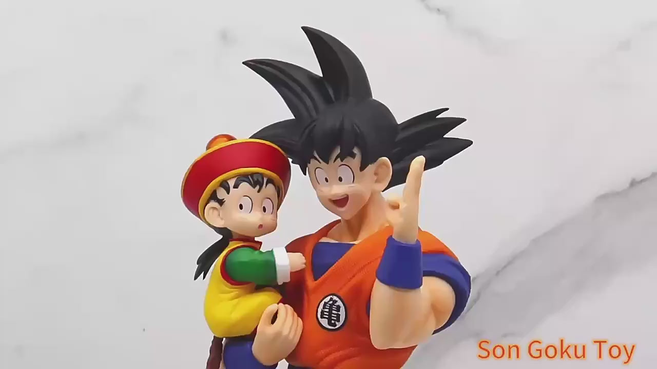 Figura de Colección Goku con Gohan Niño - Dragon Ball Z 30cm Aprox